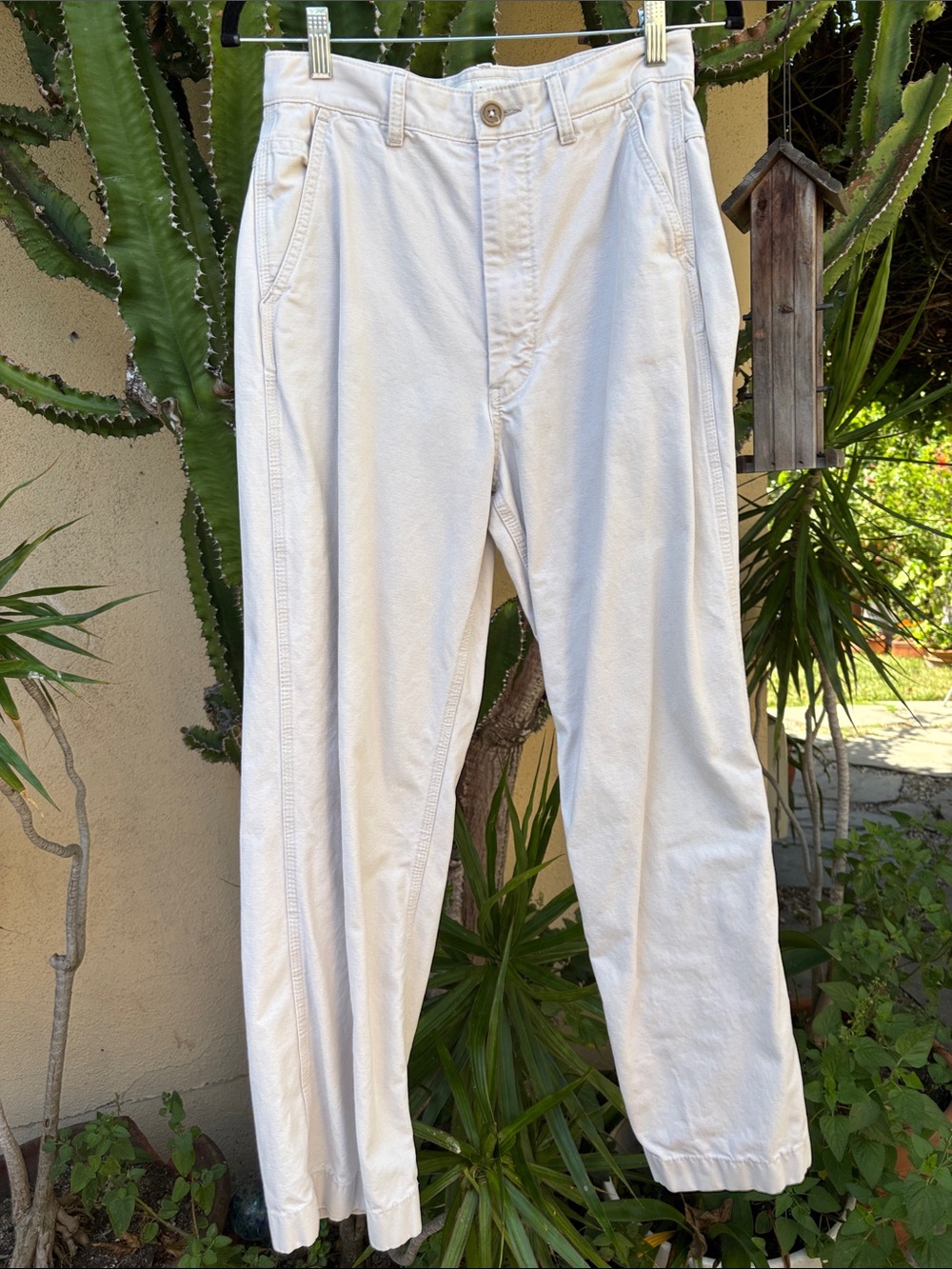 Buck Mason Cream Relaxed Pants